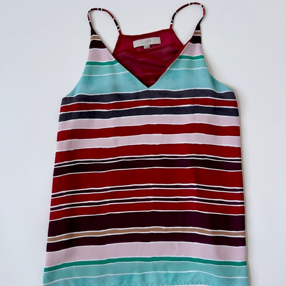 LOFT Tops - LOFT Women's Multicolor Striped Camisole
